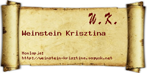 Weinstein Krisztina névjegykártya